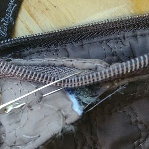 Retired style Thirty One dark brown crossbody hand bag, decent shape except for